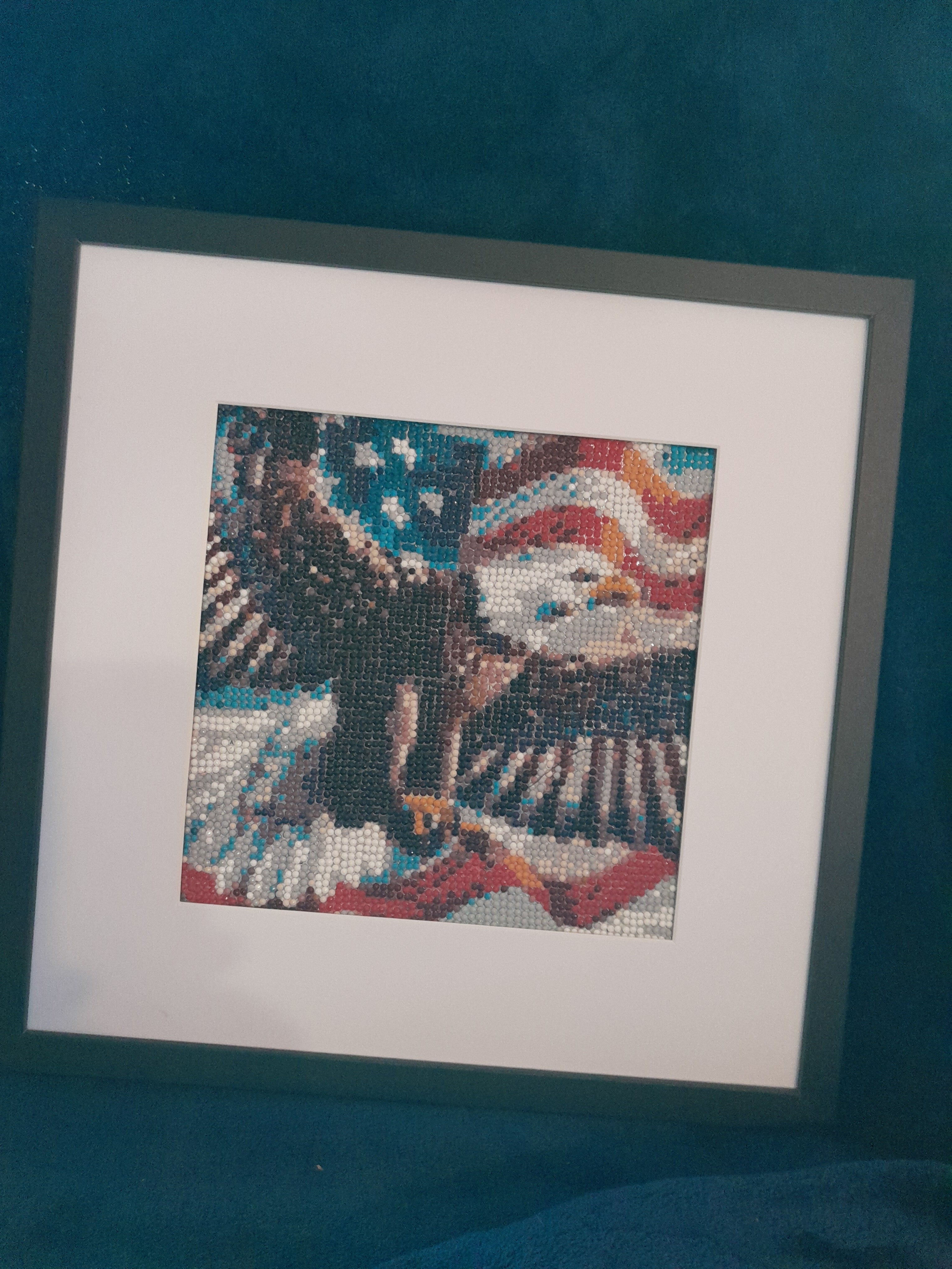 Hand Beaded framed eagle
